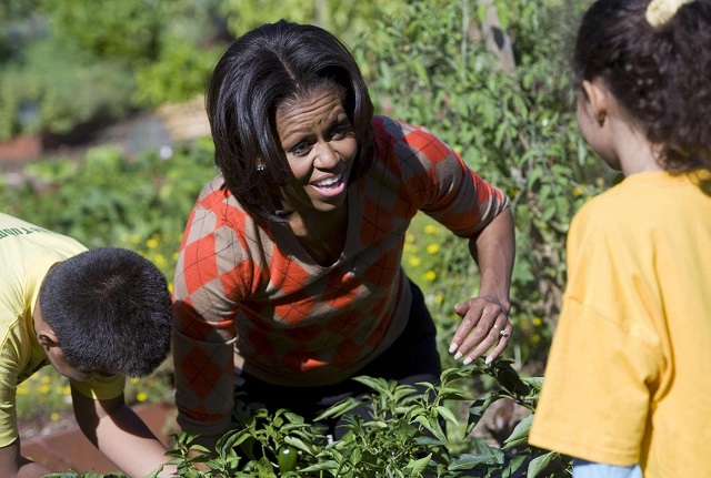 Michelle Obama cura l'orto della Casa Bianca