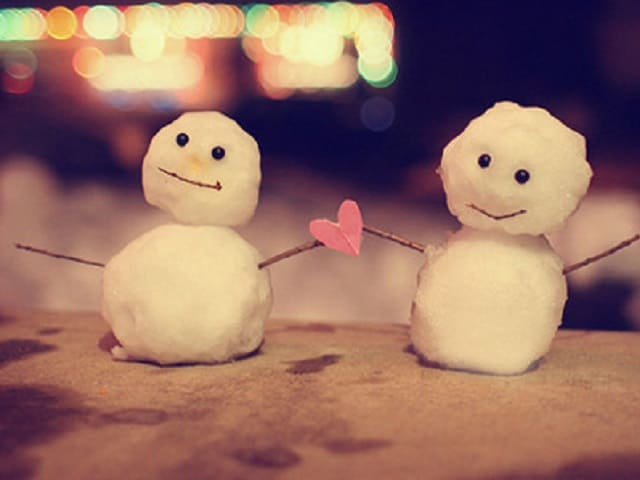 foto immagini tenere amore omini di neve