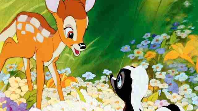 foto bambi e fiore