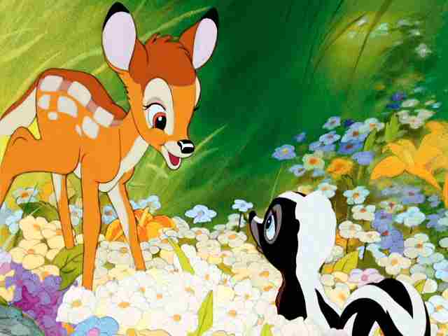 foto bambi e fiore