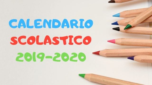 calendario scolastico 2019-2020