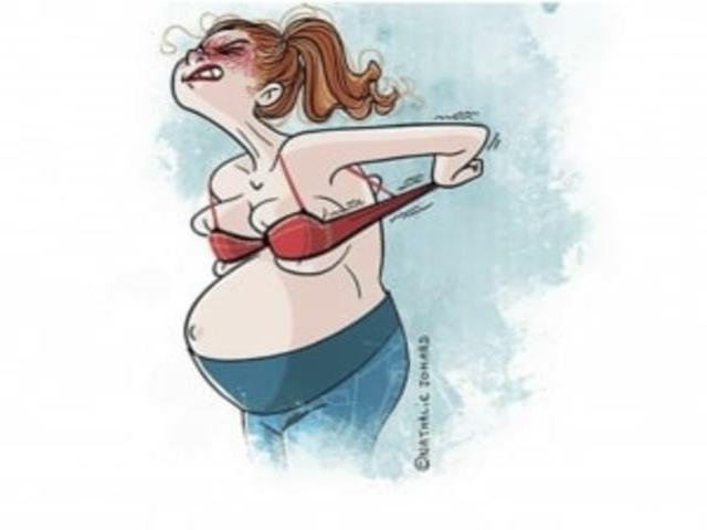 difficoltà di vestirsi in gravidanza