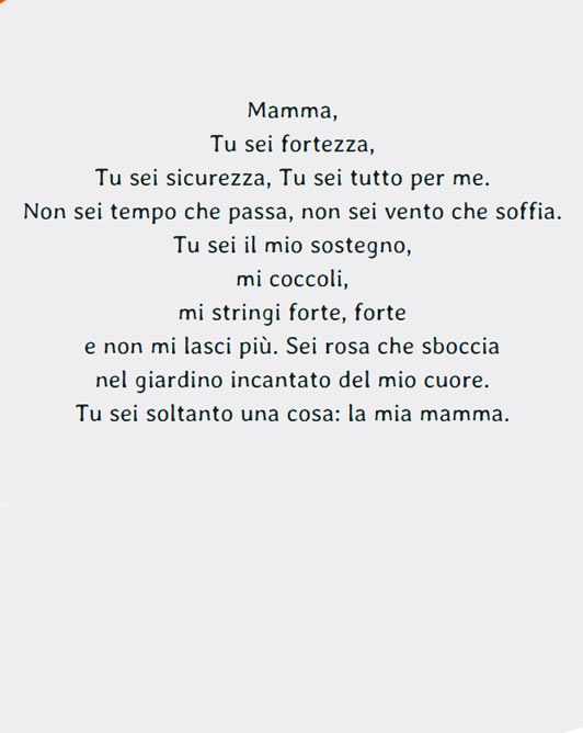 poesie per la mamma