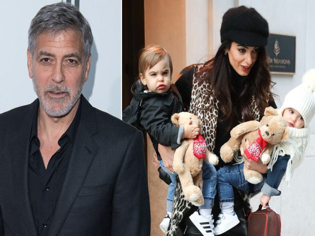 George Clooney sua moglie e i figli 