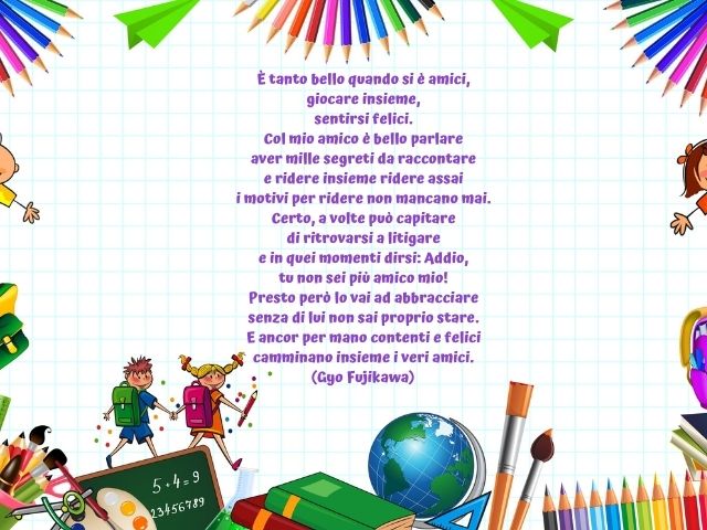 poesie sull'amicizia per bambini